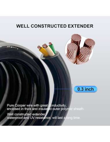 Extensión de Cable de Luz de Remolque Prutomr 4 Pines 1.37 m