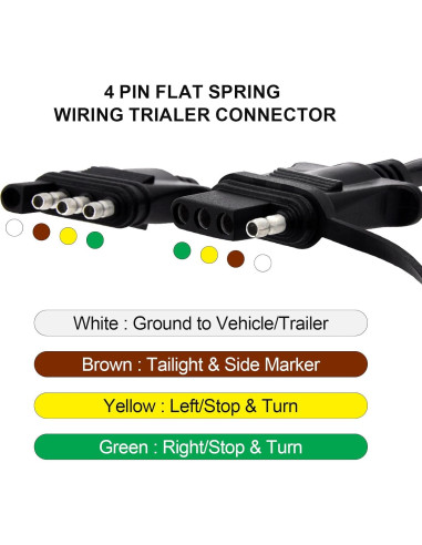 Extensión de Cable de Luz de Remolque Prutomr 4 Pines 1.37 m