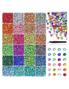 24000 Piedras de Resina Brillantes 3mm TINKRSTUFF para Manualidades