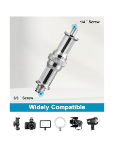 Adaptador de Tornillo Macho Selens 1/4'' a 3/8'' Metal 2Pcs 2