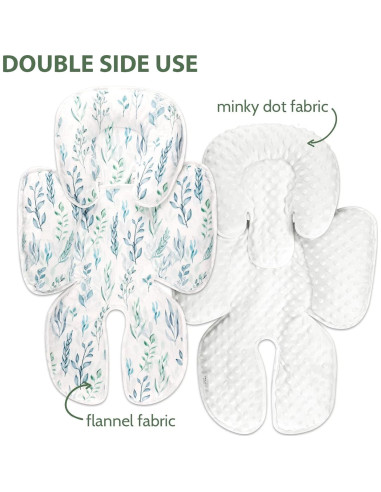 Inserto para Asiento de Auto Infantil DILIMI Hoja Verde 2-en-1