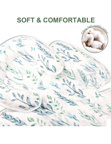 Inserto para Asiento de Auto Infantil DILIMI Hoja Verde 2-en-1