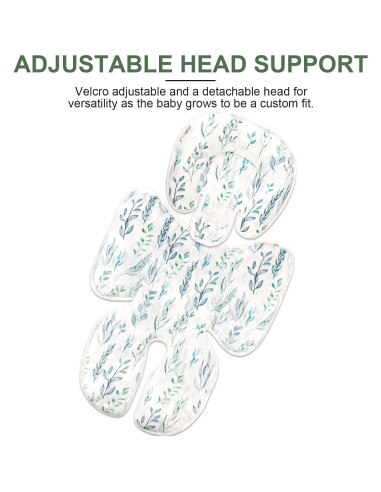 Inserto para Asiento de Auto Infantil DILIMI Hoja Verde 2-en-1