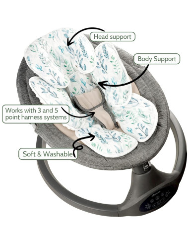 Inserto para Asiento de Auto Infantil DILIMI Hoja Verde 2-en-1