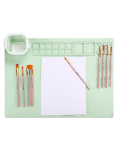 Alfombrilla de Silicona PATIKIL 51x41 cm Verde para Manualidades