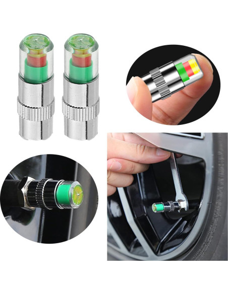 12 Tapas de Válvula de Neumáticos WedFeir con Sensor 2.4Bar