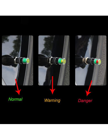 12 Tapas de Válvula de Neumáticos WedFeir con Sensor 2.4Bar