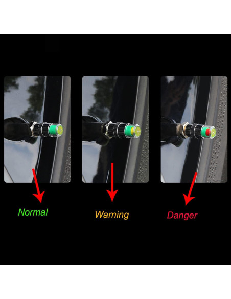 12 Tapas de Válvula de Neumáticos WedFeir con Sensor 2.4Bar