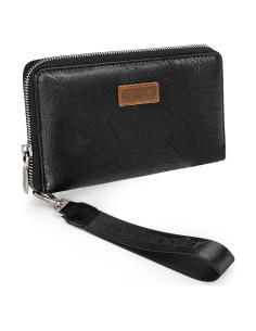 Billetera de Mujer Wrangler 119001BK Negra de Cuero Vegano