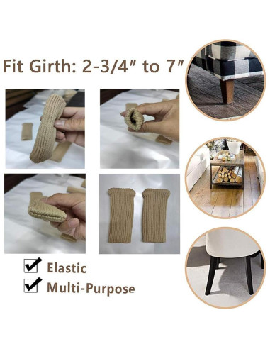 24 Protectores de Piso para Muebles OEEKOI - Beige, Antideslizantes