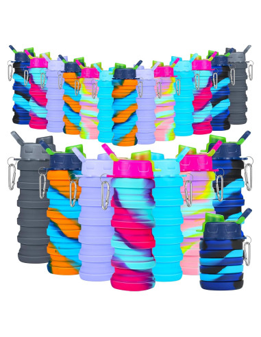 20 Botellas de Agua Plegables Sunnyray 500 ml Camuflaje