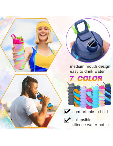 20 Botellas de Agua Plegables Sunnyray 500 ml Camuflaje