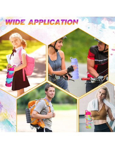 20 Botellas de Agua Plegables Sunnyray 500 ml Camuflaje