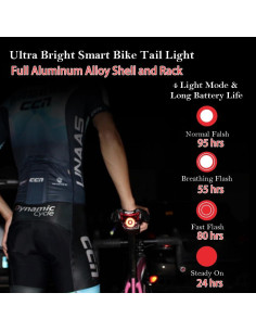 Luces Traseras para Bicicleta G Keni Q5 LED IPX6 Recargables 2