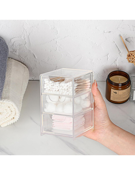 Organizador de Escritorio Acrílico BTSKY 3 Cajones 7.9x8.9x13cm