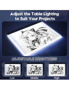 Mesa de Luz Guiseapue A3 para Arte de Diamante 40x31cm 2