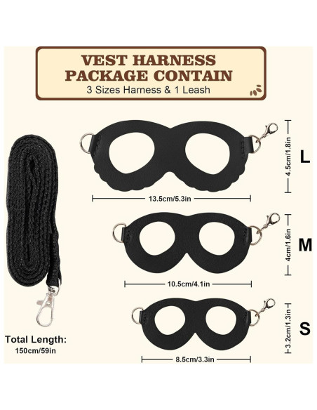 Juego de Arnés y Correa Ajustable Swirge para Animales Pequeños Juego de Arnés y Correa Ajustable Swirge para Animales Pequeños