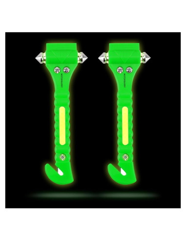 Juego de 2 Martillos de Seguridad MOTORBUDDY con Cortador