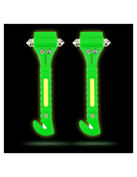 Juego de 2 Martillos de Seguridad MOTORBUDDY con Cortador