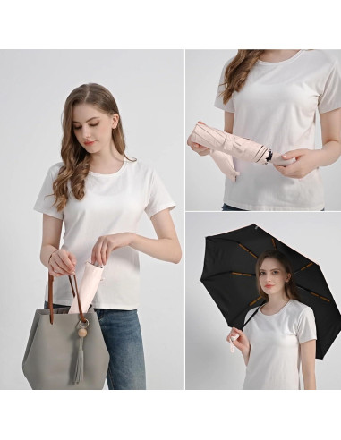 Paraguas de Viaje BAODINI Compacto UV 50+ 106.68 cm Paquete 2