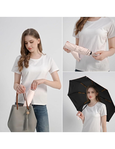 Paraguas de Viaje BAODINI Compacto UV 50+ 106.68 cm Paquete 2 Paraguas de Viaje BAODINI Compacto UV 50+ 106.68 cm Paquete 2