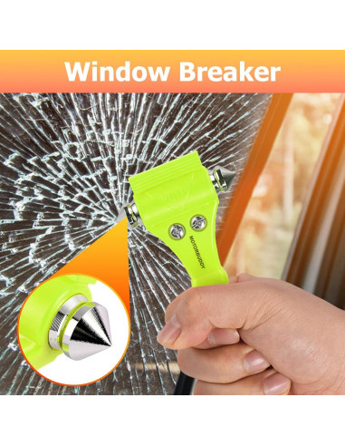 Juego de 2 Martillos de Seguridad MOTORBUDDY con Cortador