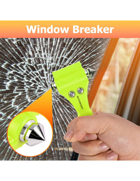 Juego de 2 Martillos de Seguridad MOTORBUDDY con Cortador