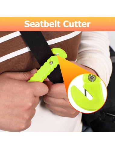 Juego de 2 Martillos de Seguridad MOTORBUDDY con Cortador