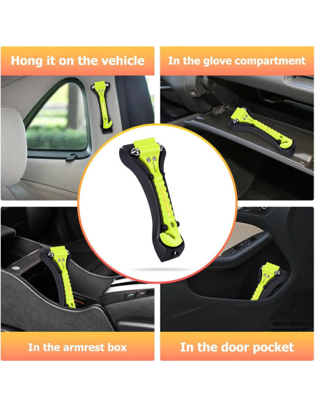 Juego de 2 Martillos de Seguridad MOTORBUDDY con Cortador