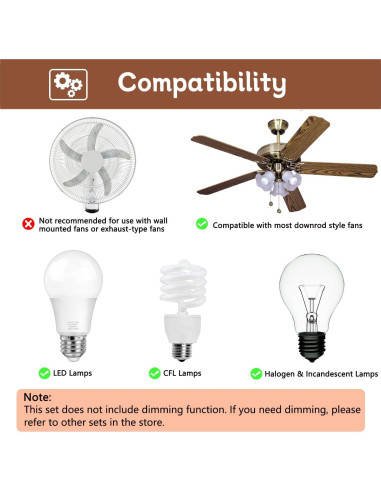 Control Remoto Universal para Ventilador de Techo FEKOTS RC-53T