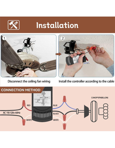 Control Remoto Universal para Ventilador de Techo FEKOTS RC-53T