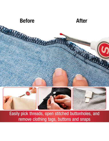 Agarrador de Costura SINGER Comfort Grip Rosa y Blanco