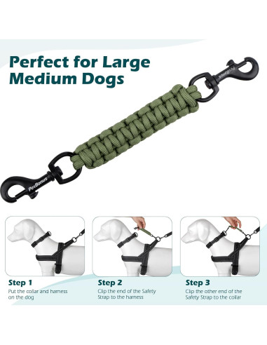 Clip de Seguridad para Collar de Perro PetBonus Verde Militar