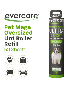 Repuesto Rodillo Adhesivo Mega Evercare 50 Hojas para Mascotas 2