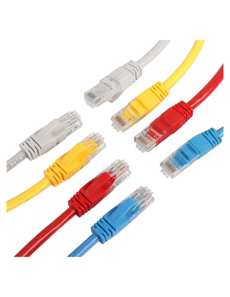Cable Ethernet Cat6 RIIEYOCA 30cm - Paquete de 8 Unidades