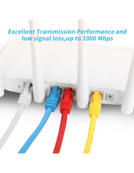 Cable Ethernet Cat6 RIIEYOCA 30cm - Paquete de 8 Unidades