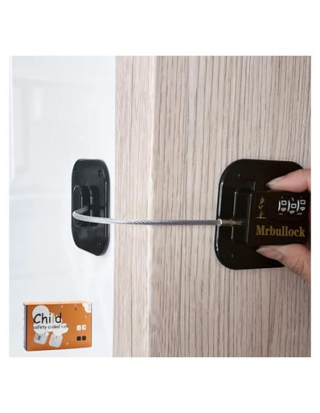 Cerradura de Refrigerador Sin Llave para Niños - Seguridad Negra