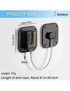 Cerradura de Refrigerador Sin Llave para Niños - Seguridad Negra 2