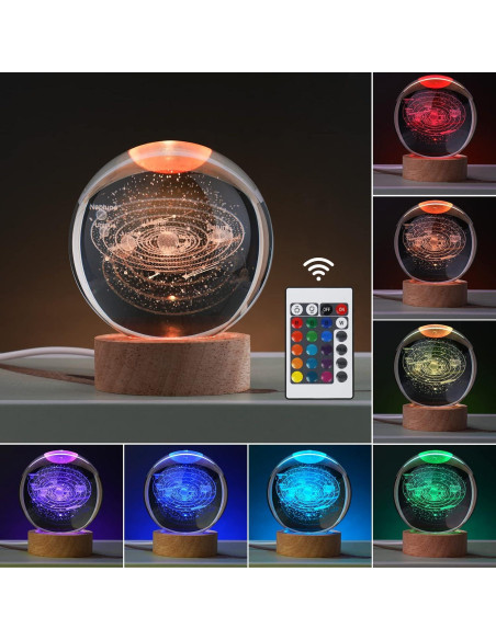 Luz Nocturna 3D Galáctica JANARARY Sistema Solar LED