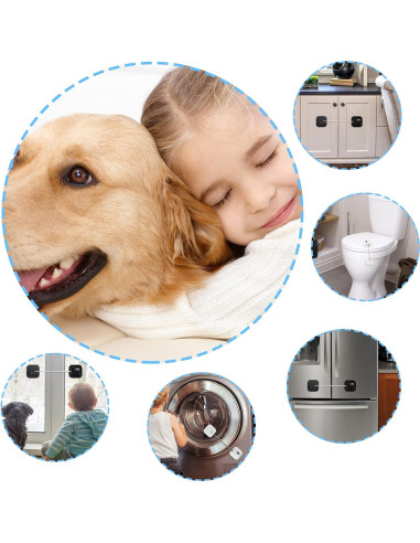 Cerradura de Refrigerador Sin Llave para Niños - Seguridad Negra