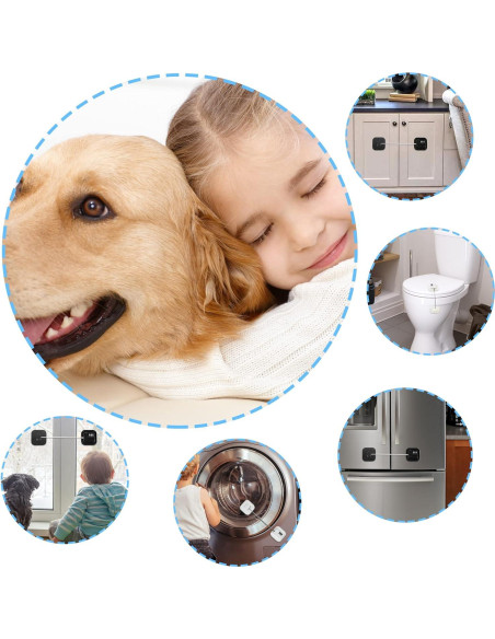 Cerradura de Refrigerador Sin Llave para Niños - Seguridad Negra