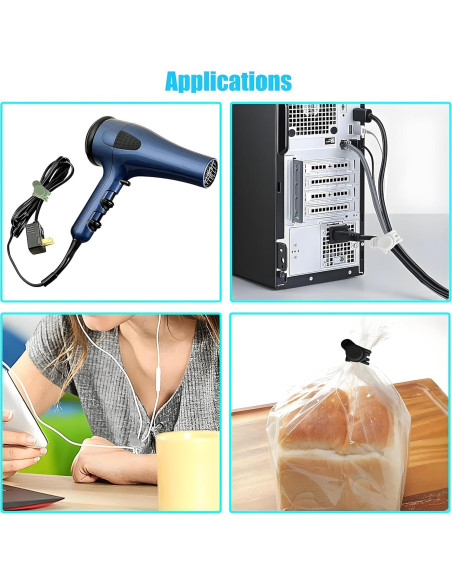 Juego Organizador de Cables 120 Piezas Wahsure - Silicona y Nylon Juego Organizador de Cables 120 Piezas Wahsure - Silicona y Nylon