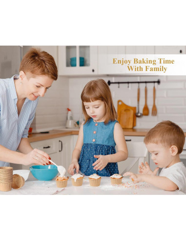 Forros de Cupcake Nax Caki Marrón 30pcs Resistentes a Grasas