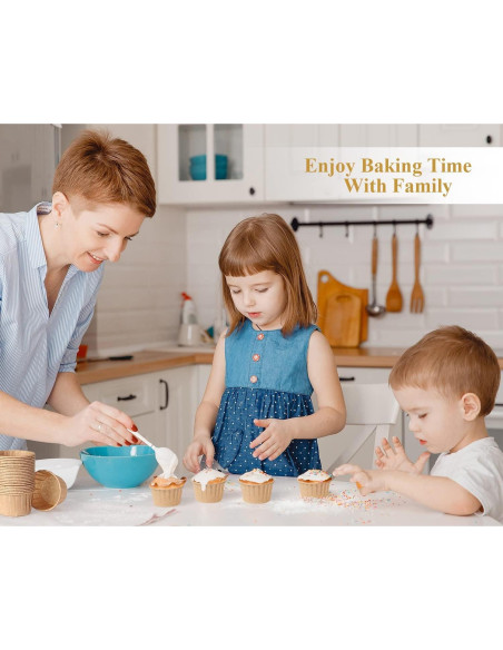 Forros de Cupcake Nax Caki Marrón 30pcs Resistentes a Grasas