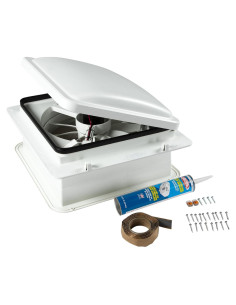 Ventilador de Techo Furrion 14" para RV 10 Aspas 12V Blanco