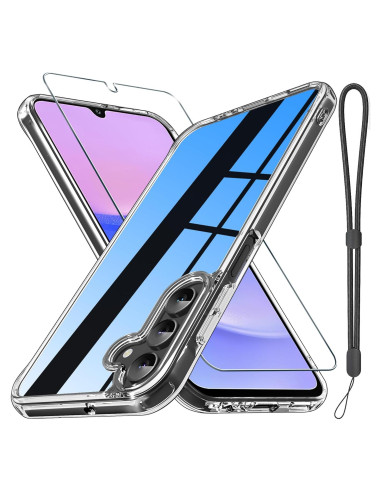 Funda Transparente Janmitta para Samsung Galaxy A15 5G con Protector