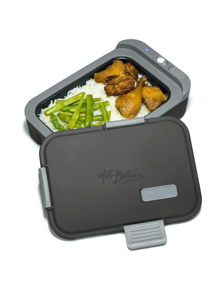 Hot Bento Caja Almuerzo Autocalentable Portátil 2L Negro