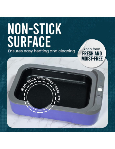 Hot Bento Caja Almuerzo Autocalentable Portátil 2L Negro