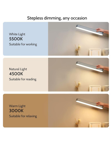 Luz LED Bajo Gabinete AKSDA N106 Recargable 20 LEDs 350LM