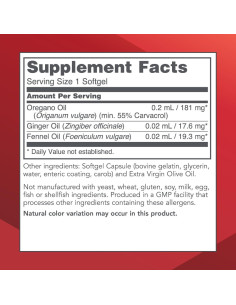 Aceite de Orégano Protocolo Para el Equilibrio de Vida 90 Cápsulas 2